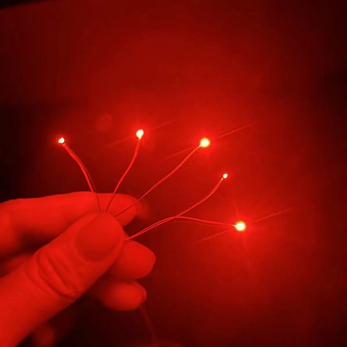 220pcs Pre-wired 0402 0603/0805/1206 SMD LED 9 Colors 3V LED 30cm Wires Hobby Model Kit Car Railway Railroad Starship Lighting