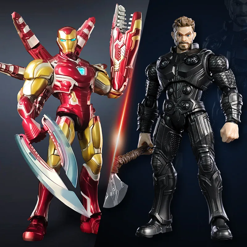 Original BLOKEES The Avengers Thor Iron Man Mk85 Captain America Tony Stark Anime Figure Model Building Blocks Toys Kids Gifts