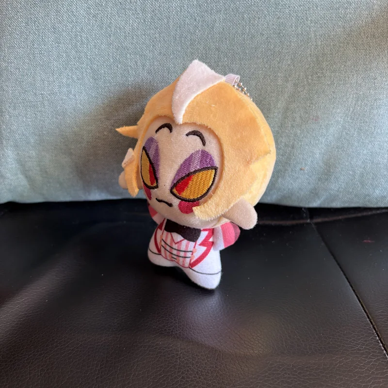 Super Cute 10cm Lovely Anime Animation Red Alastor Lucifer Morningstar Hazbin Hotel Plush Toys Funny Festival Gift Plushie Doll
