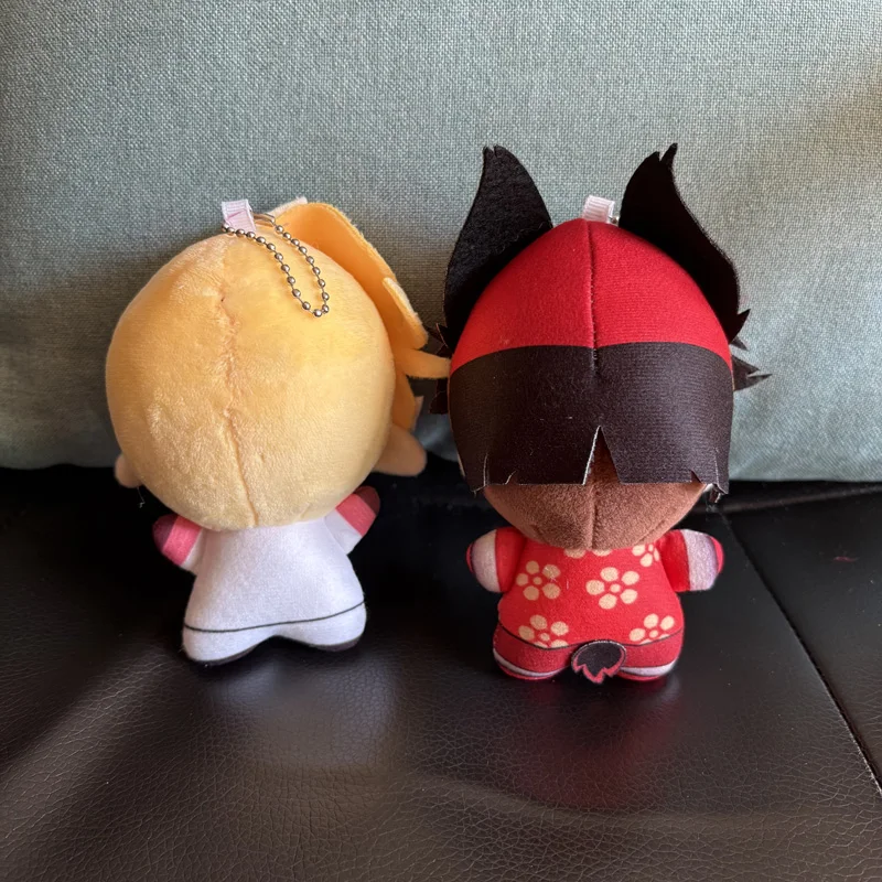 Super Cute 10cm Lovely Anime Animation Red Alastor Lucifer Morningstar Hazbin Hotel Plush Toys Funny Festival Gift Plushie Doll