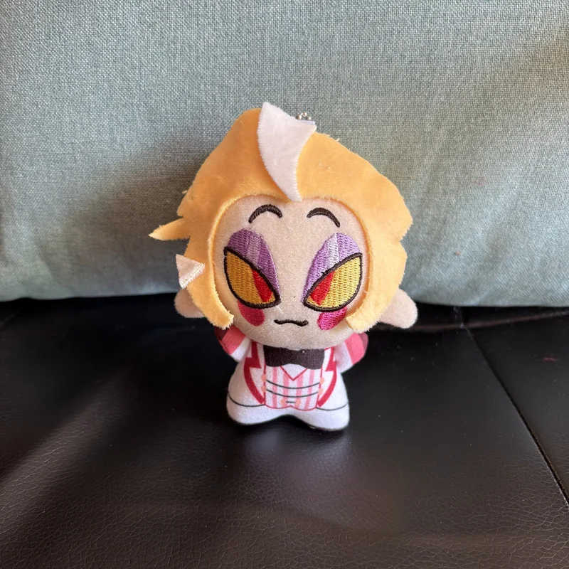 Super Cute 10cm Lovely Anime Animation Red Alastor Lucifer Morningstar Hazbin Hotel Plush Toys Funny Festival Gift Plushie Doll