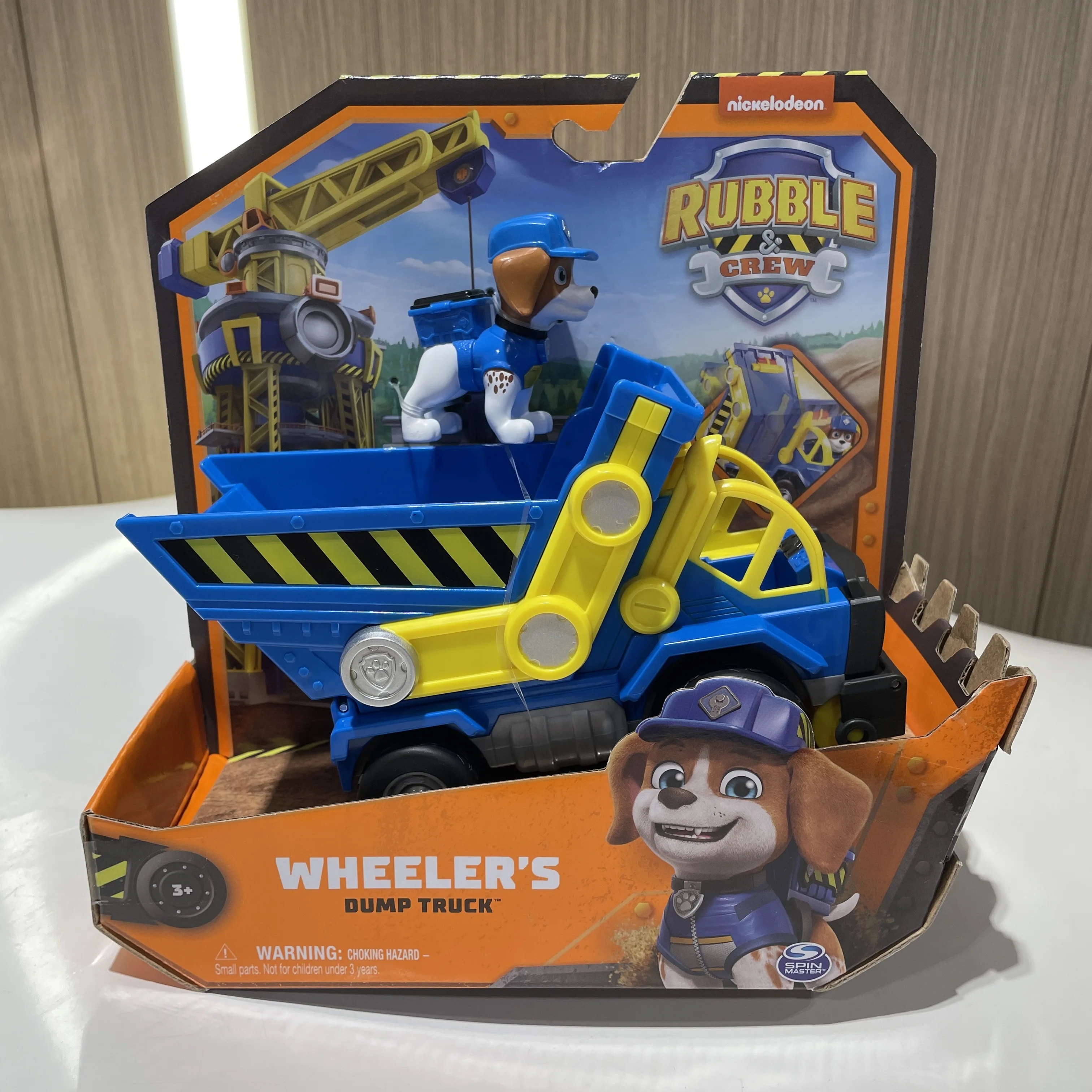 Original PAW Patrol Rubble & Crew Vehicle Truck Toy Motor Wheeler Mix Charger Truck with Collectible Action Figure Kids Toy