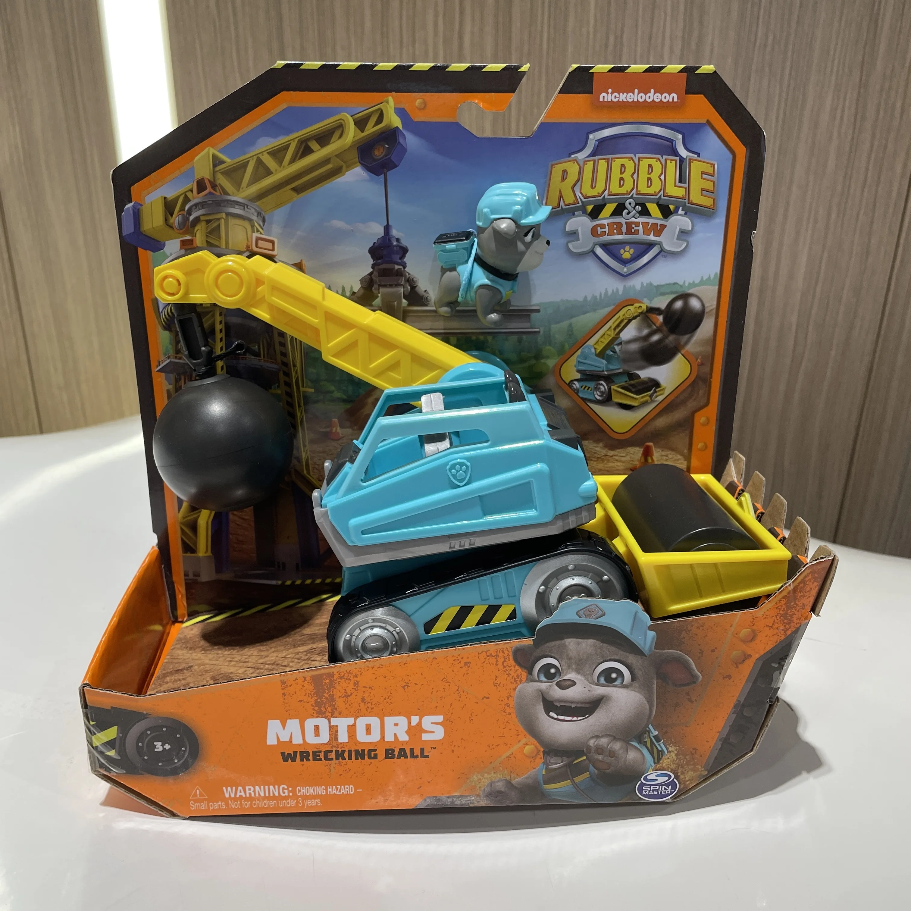 Original PAW Patrol Rubble & Crew Vehicle Truck Toy Motor Wheeler Mix Charger Truck with Collectible Action Figure Kids Toy