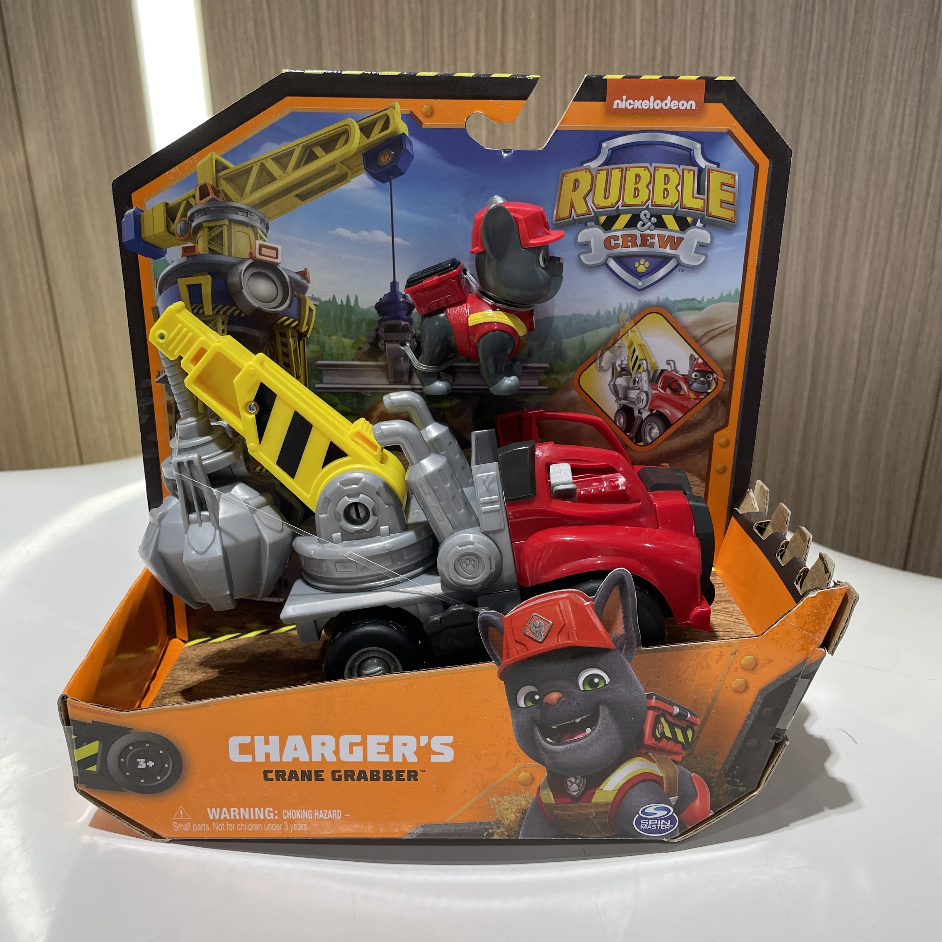 Original PAW Patrol Rubble & Crew Vehicle Truck Toy Motor Wheeler Mix Charger Truck with Collectible Action Figure Kids Toy