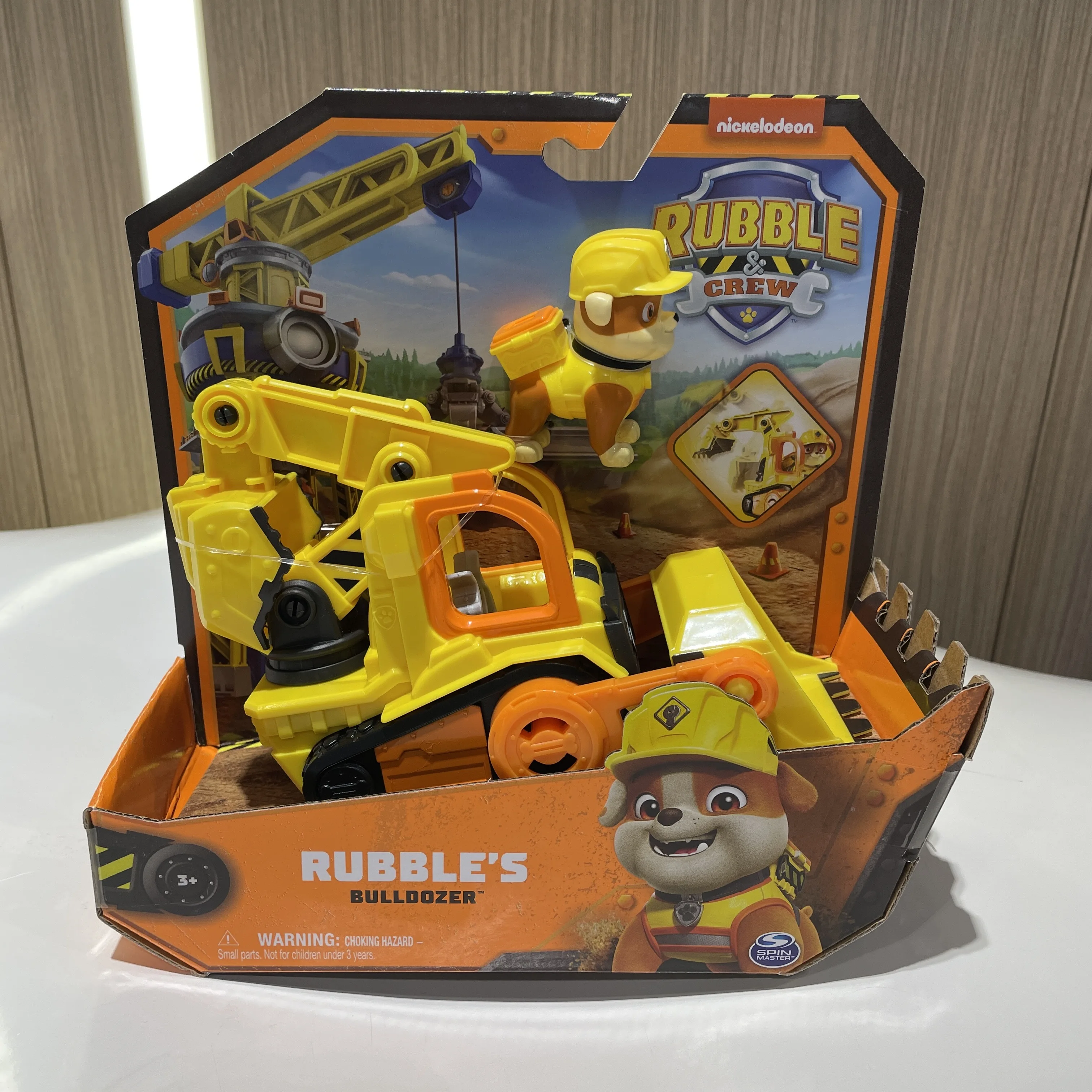 Original PAW Patrol Rubble & Crew Vehicle Truck Toy Motor Wheeler Mix Charger Truck with Collectible Action Figure Kids Toy