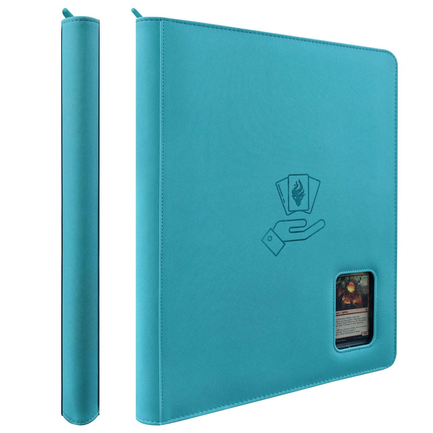 Toploader Binder, Holds 360 Top Loader, 9 Pocket Top Loader Binder for 3' X 4' Rigid Cards, Toploader Card Binder