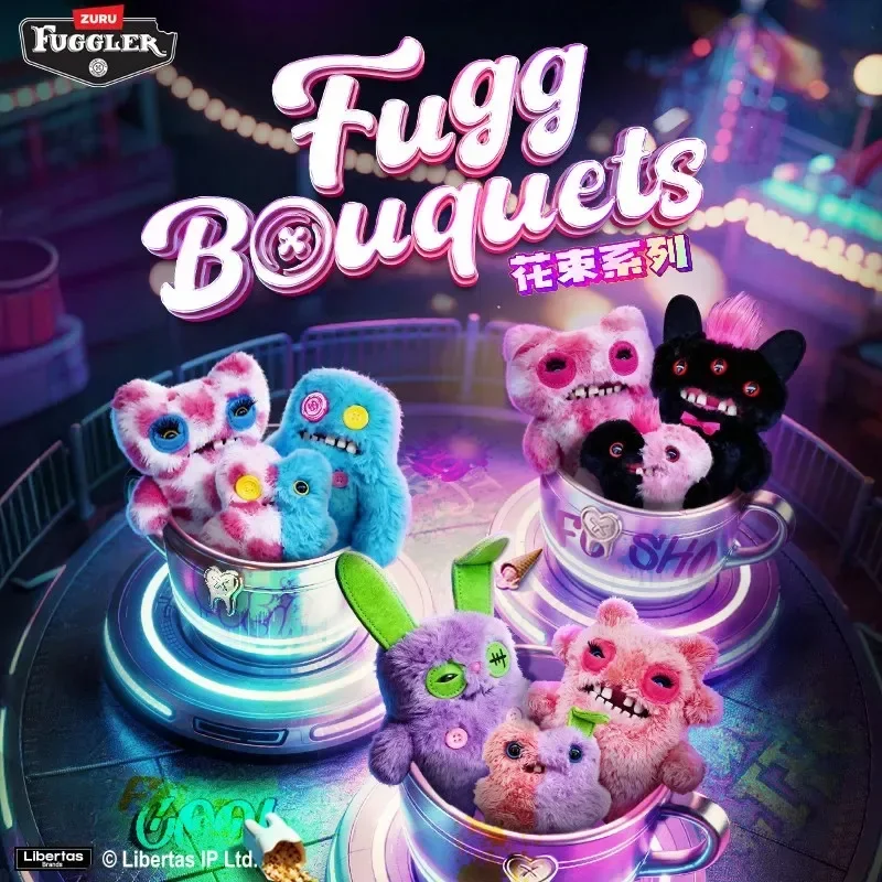 Fuggler Bouquets Series Set Funny Genuine Ugly Monster Doll Cute Plush Collectors Toy Girl's Birthday Surprise Mother's Day Gift