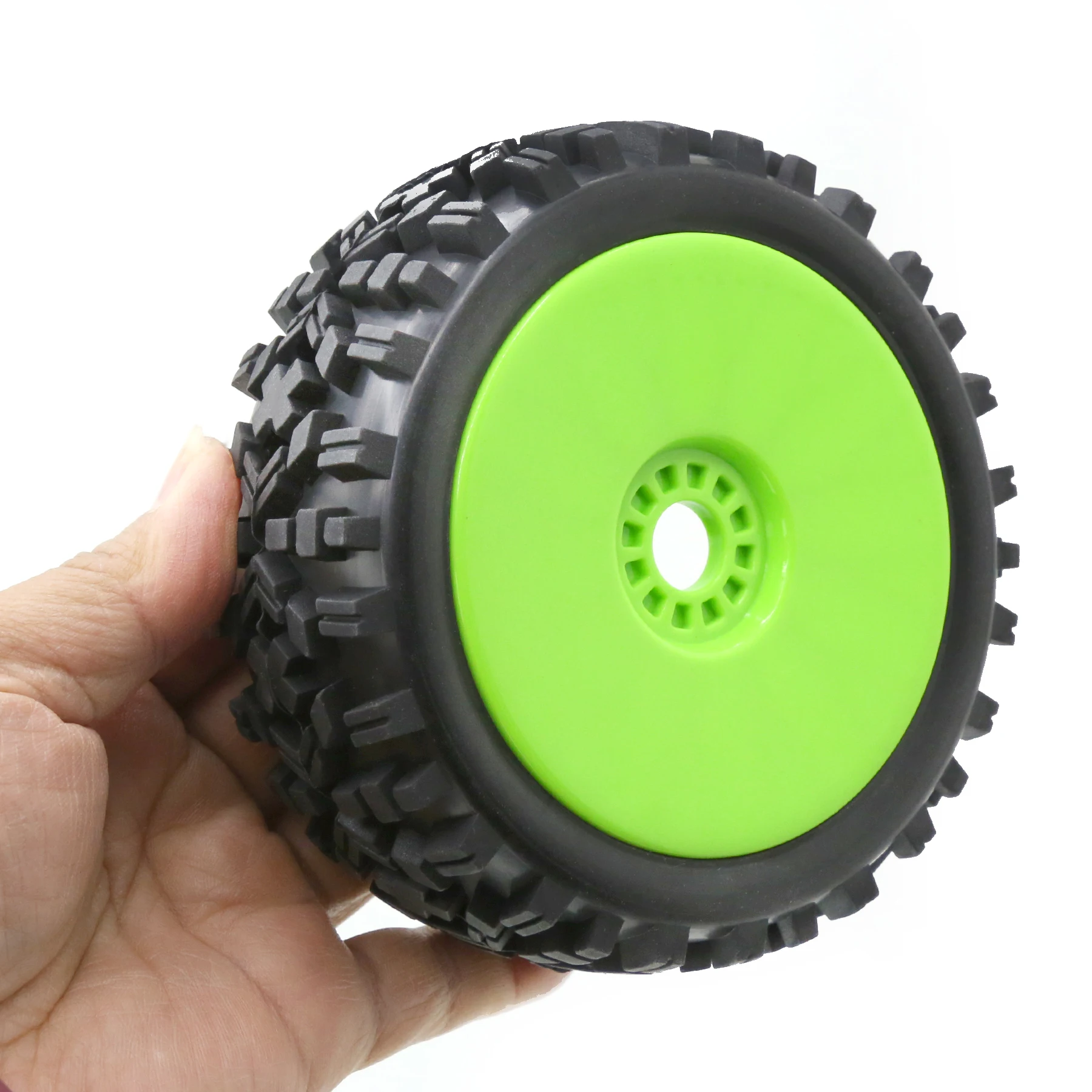RC 1/8 Buggy Tires and Wheels 17mm Hex Rubber Off Road Tyres for 1:8 Buggy Truck Car HSP Kyosho MP10 VRX HPI Hobao ARRMA Typhon