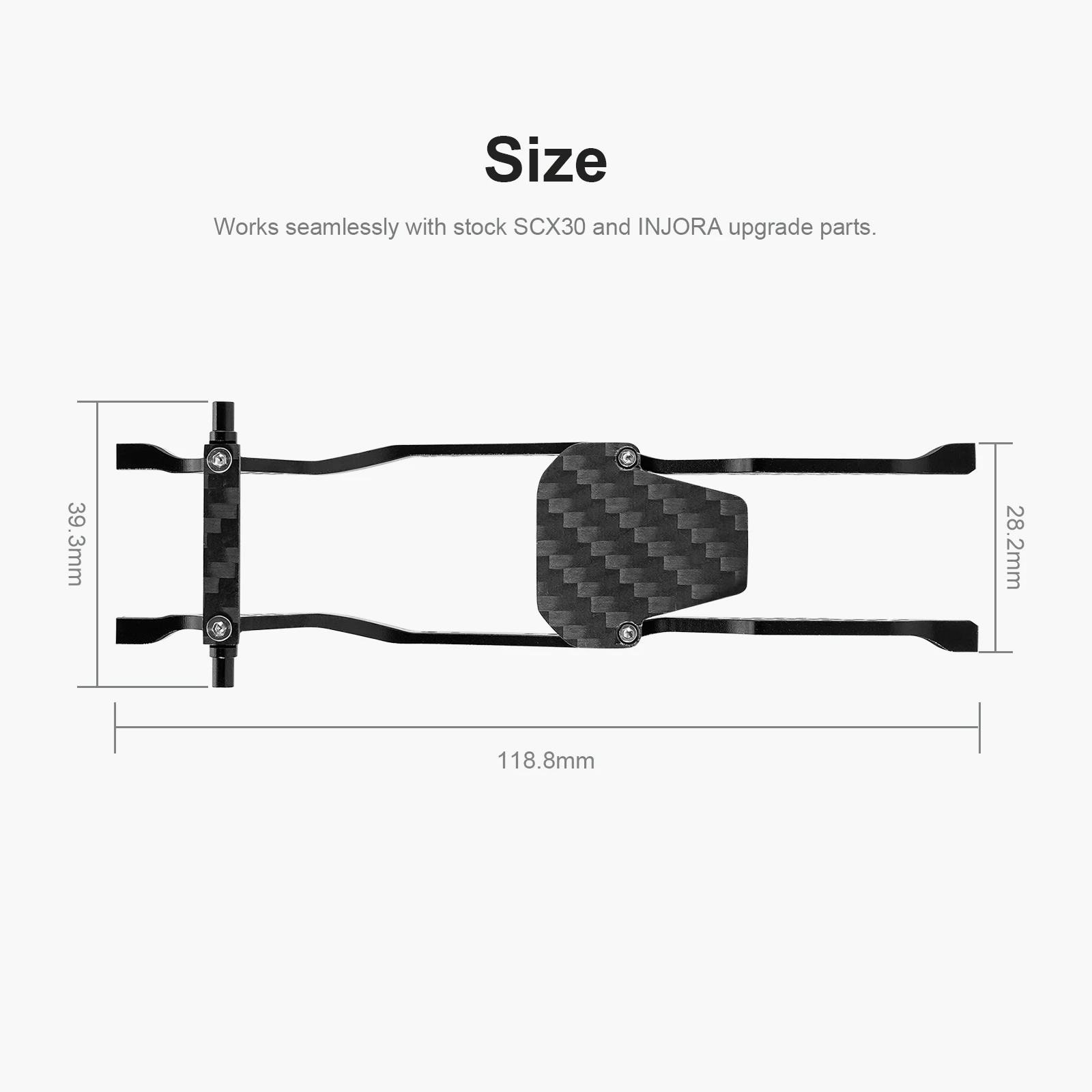 INJORA LCG Aluminum Chassis Kit for 1/30 Axial SCX30