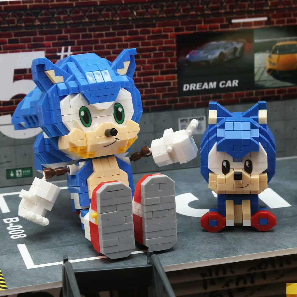 SEGA MOC Building Blocks Toys Hedgehog Brickheadzed Dr Eggman Tails Bricks Anime Game Figures Children holiday kids day Gift