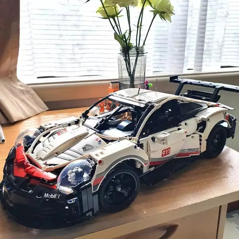 1580PCS Technical Racing Sports Car Building Blocks Set MOC Mechanical Supercar Model Toy Display Hobby Gift for Car Lovers