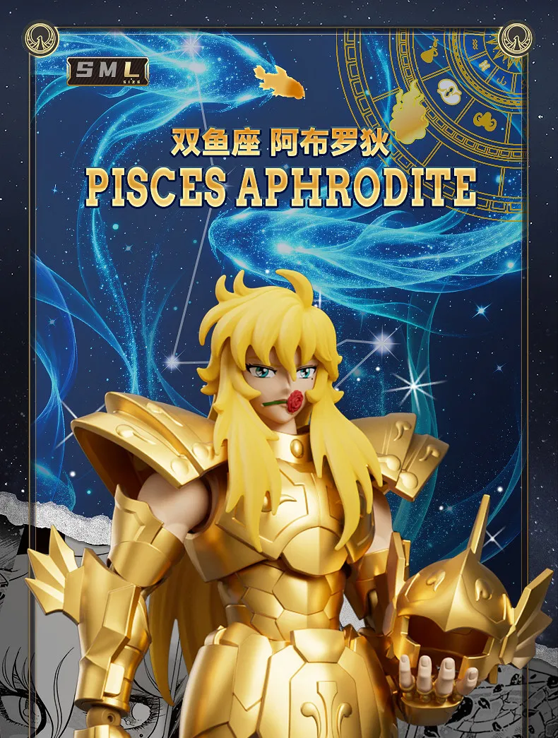 Genuine Blokees Saint Seiya Andromeda Shun Pisces Aphrodite Virgo Shaka Champion Class Action Figure Collectible Model Toy Gifts