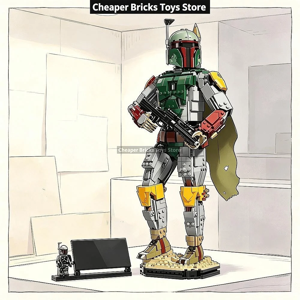 Space Solider Popular BOBA Anime Figure Building Set with Model Dolls Toy Holiday Gift Fun Assembly for Adult