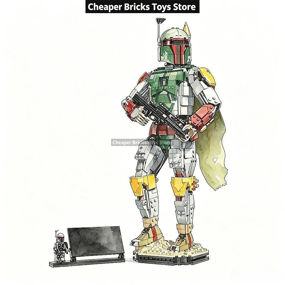 Space Solider Popular BOBA Anime Figure Building Set with Model Dolls Toy Holiday Gift Fun Assembly for Adult