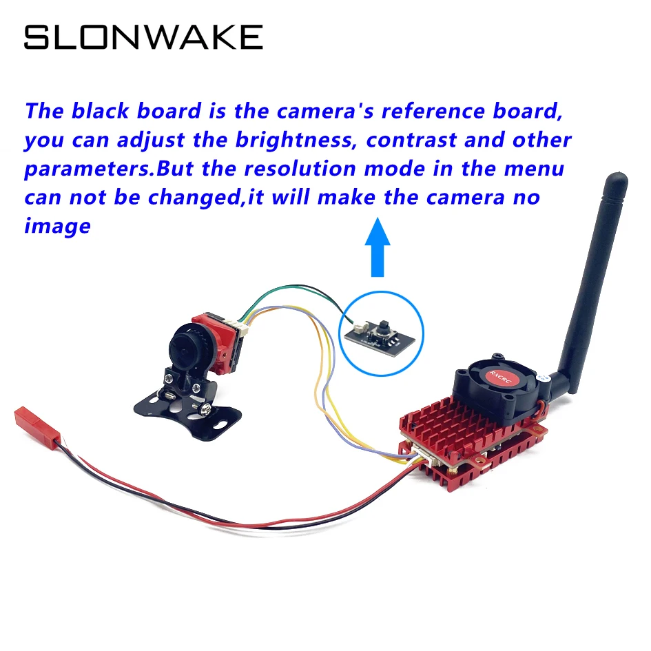 Over 20Km 5.8Ghz 2W FPV Wireless VTX Transmitter Built-in Microphone and 2.1mm cmos 1200TVL fpv camera use for long distance