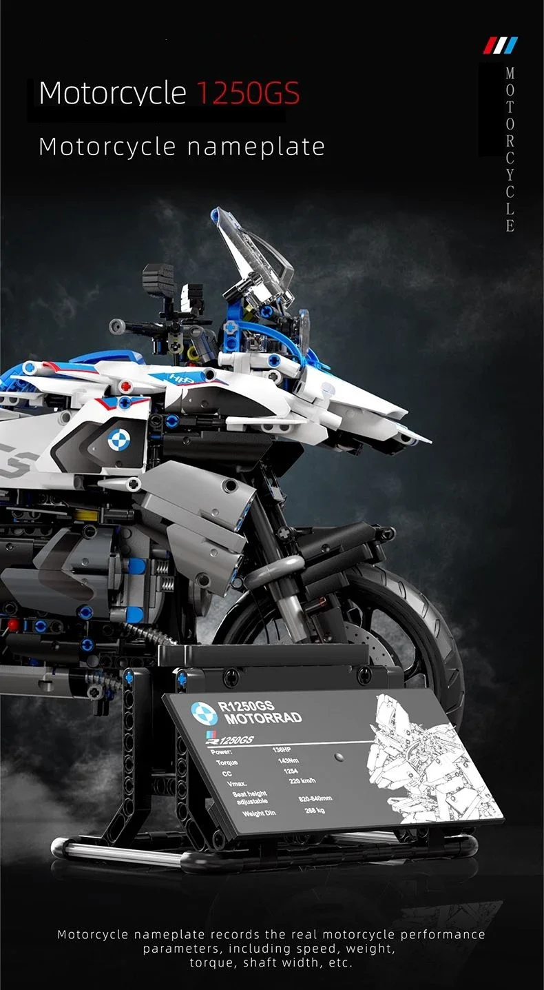 Tai Gao Le 1:5 motorcycle city sports fast racing motorcycle desktop ornament toy model building block boy gift toy