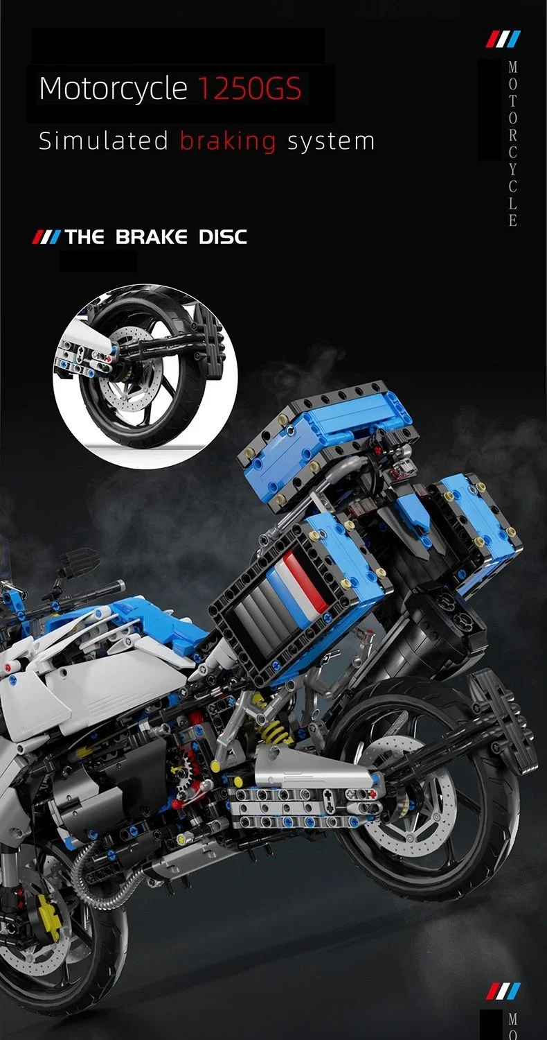 Tai Gao Le 1:5 motorcycle city sports fast racing motorcycle desktop ornament toy model building block boy gift toy