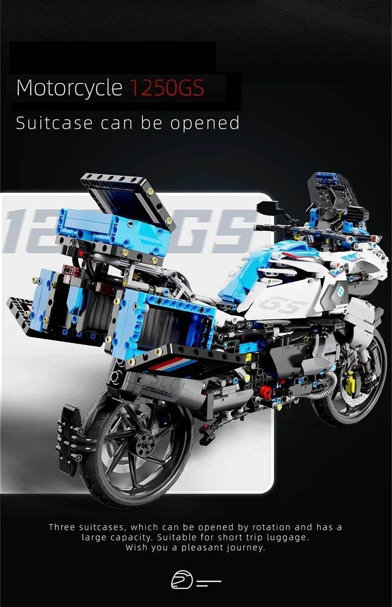 Tai Gao Le 1:5 motorcycle city sports fast racing motorcycle desktop ornament toy model building block boy gift toy