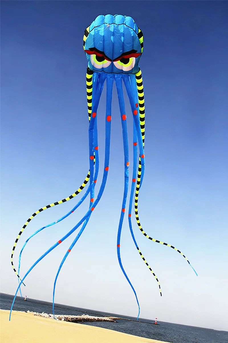 8m Octopus kites garden toys Power kite professional paragliding inflatable show kites brazilian flying kite koinobori soft kite
