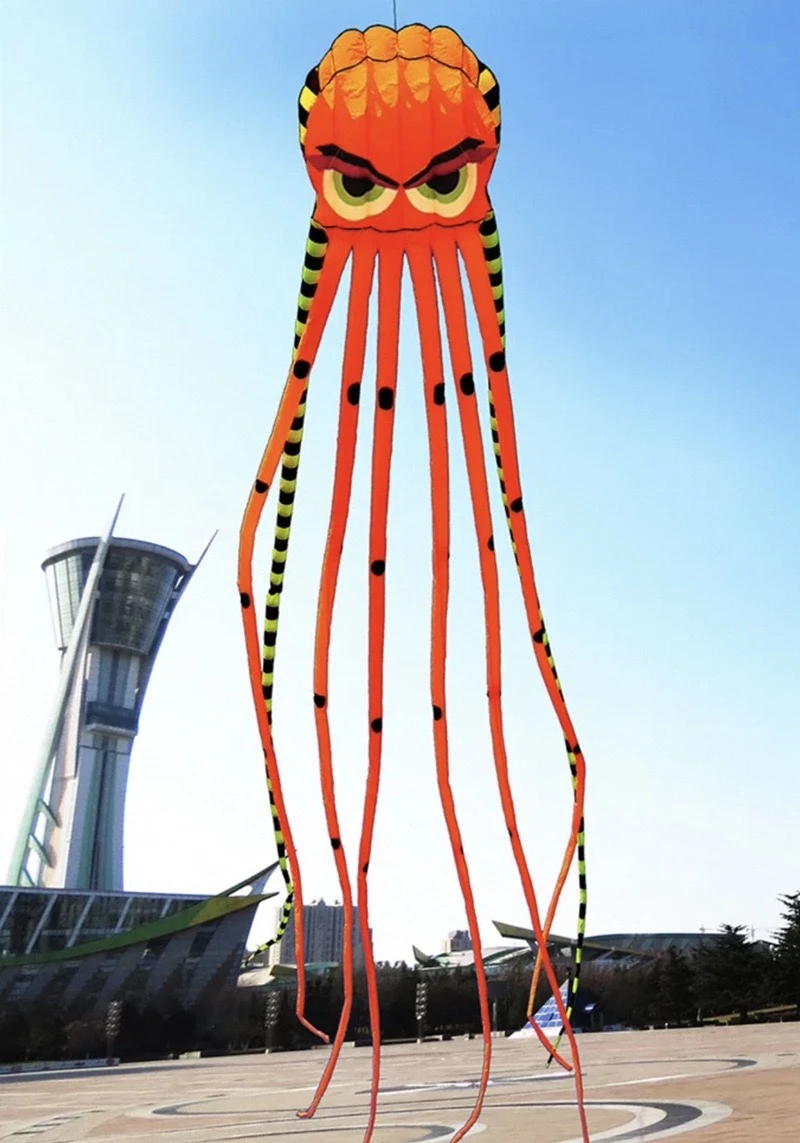 8m Octopus kites garden toys Power kite professional paragliding inflatable show kites brazilian flying kite koinobori soft kite