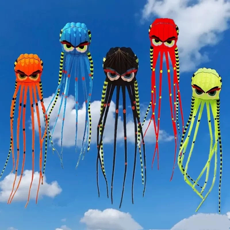 8m Octopus kites garden toys Power kite professional paragliding inflatable show kites brazilian flying kite koinobori soft kite