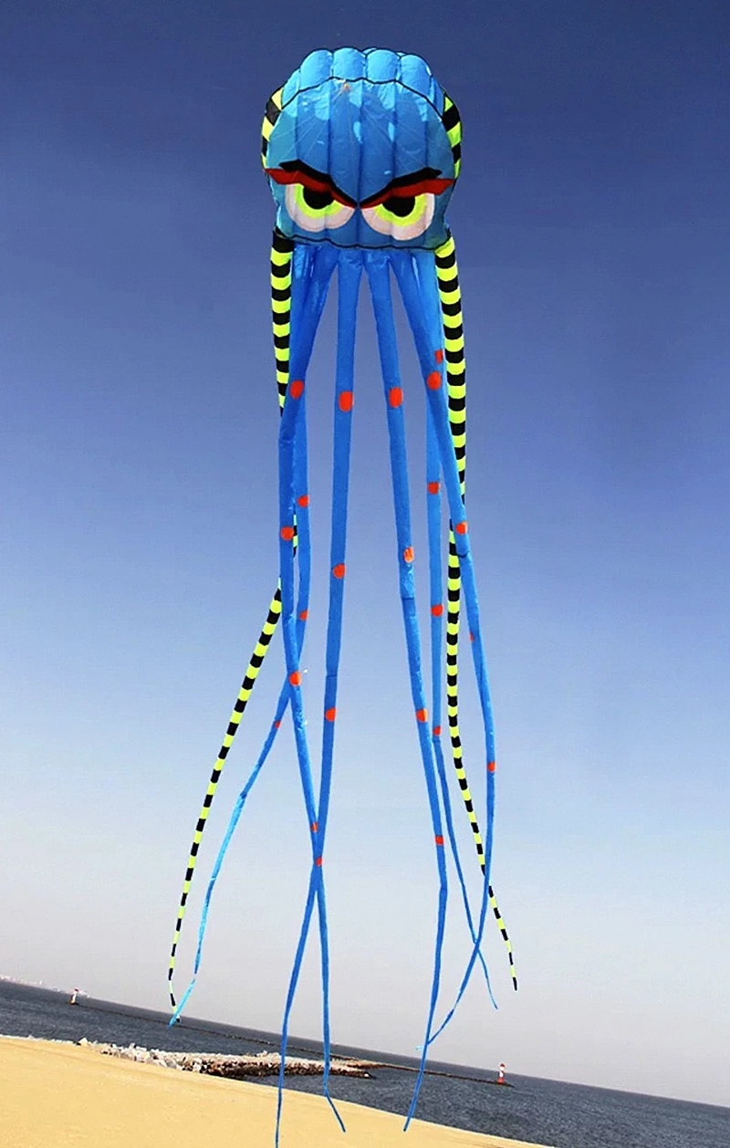 8m Octopus kites garden toys Power kite professional paragliding inflatable show kites brazilian flying kite koinobori soft kite