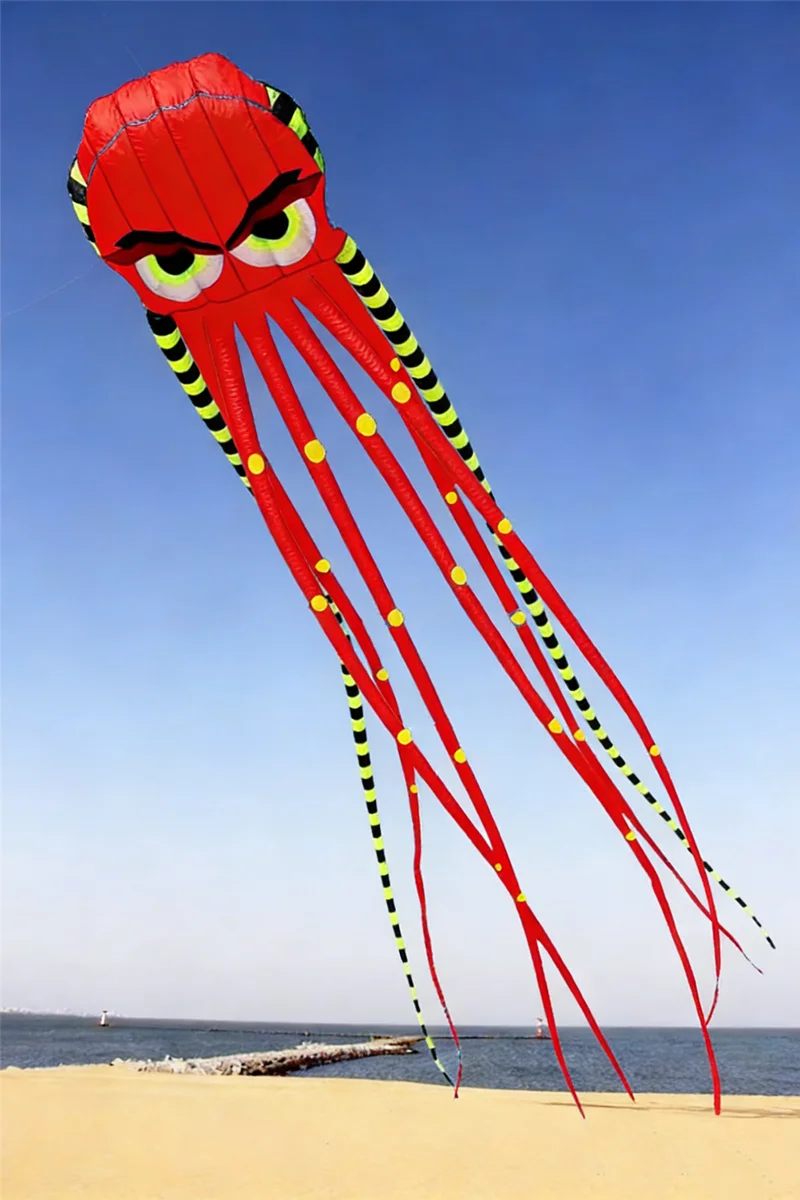 8m Octopus kites garden toys Power kite professional paragliding inflatable show kites brazilian flying kite koinobori soft kite