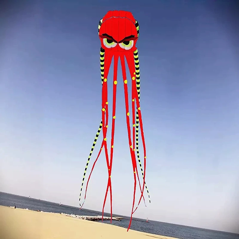 8m Octopus kites garden toys Power kite professional paragliding inflatable show kites brazilian flying kite koinobori soft kite