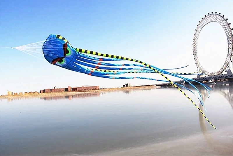 8m Octopus kites garden toys Power kite professional paragliding inflatable show kites brazilian flying kite koinobori soft kite