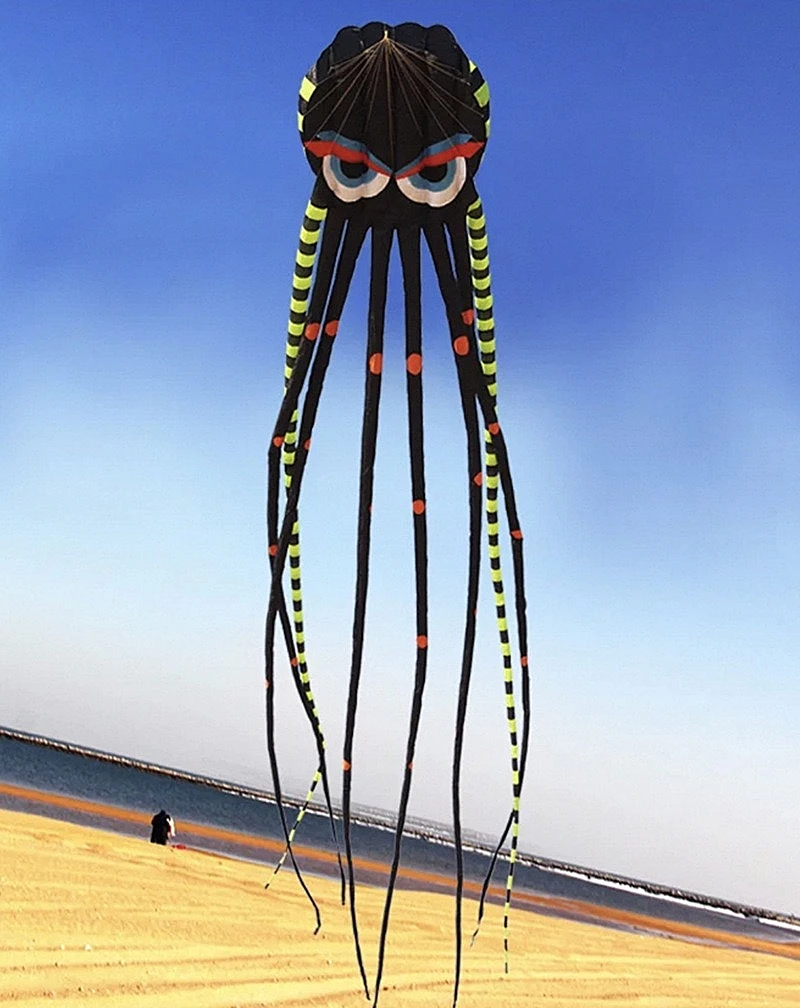 8m Octopus kites garden toys Power kite professional paragliding inflatable show kites brazilian flying kite koinobori soft kite