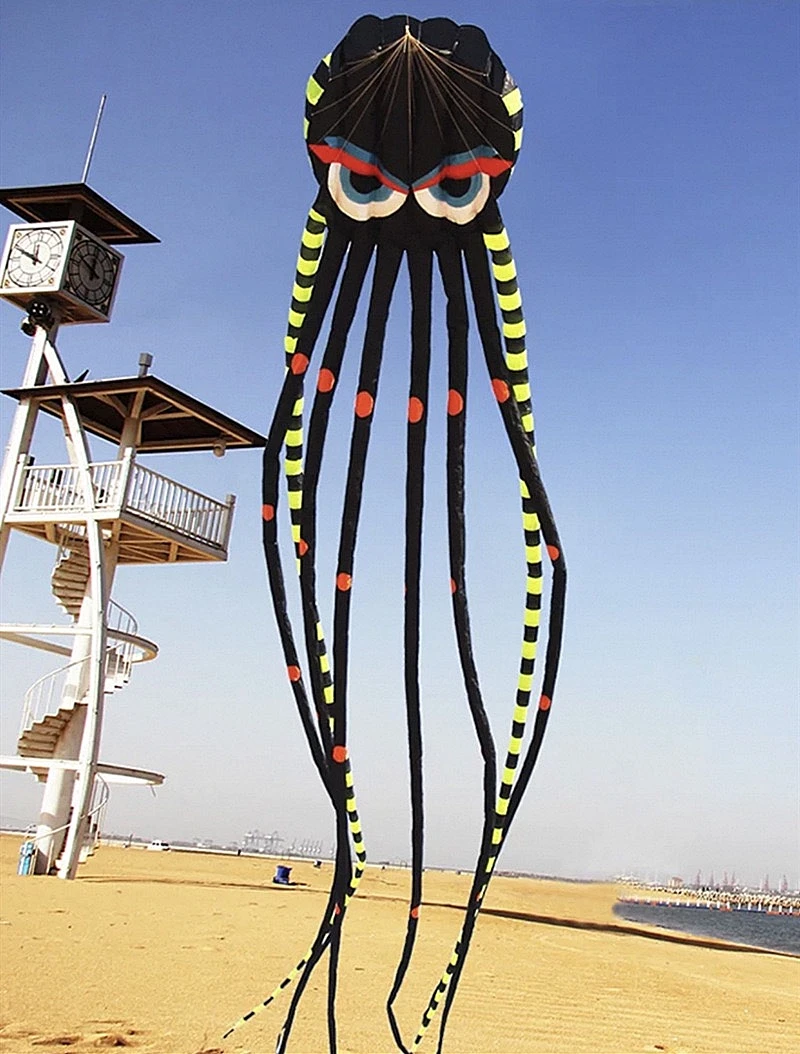 8m Octopus kites garden toys Power kite professional paragliding inflatable show kites brazilian flying kite koinobori soft kite