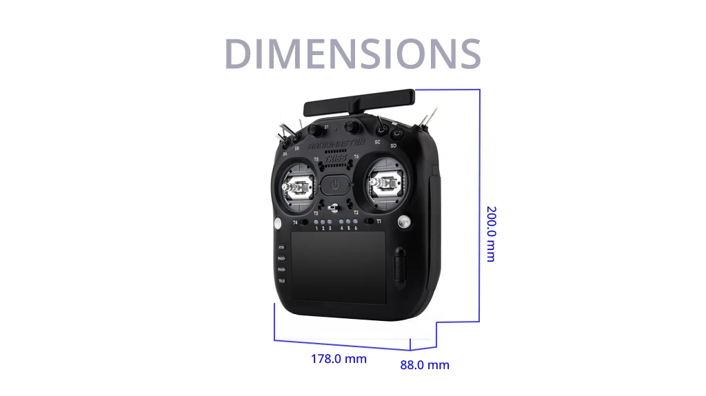 RadioMaster TX16S MK3 Dual-band Gemini V6 Hall Gimbal 5 inch IPS Touchscreen EdgeTX ExpressLRS Radio Controller
