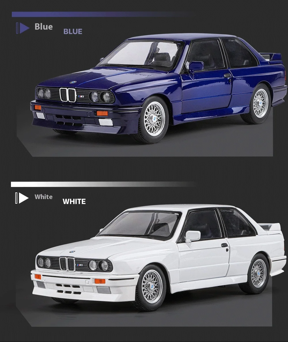 1/24 BMW M3 1988 Street Car Diecast Alloy Metal Model Car Collection Hobbies Decorative Ornament Gift Box For Boyfriend Present