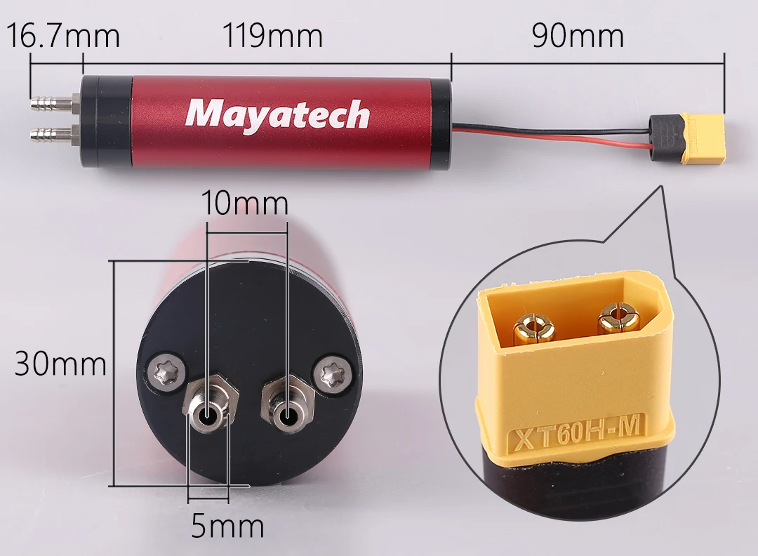 MT119 Bidirectional Refueling & Defueling XT60 Power Input Metal Gear Electric Fuel Transfer Pump for RC Airplane Models