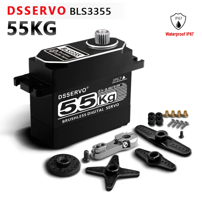 1xBLS3355 Update Servo 25KG 35KG 55KG 75KG Full Metal casing Digital Servo Baja Servo Waterproof Servo for Baja Cars