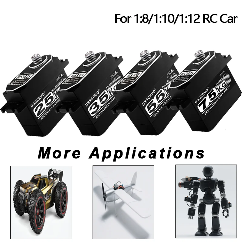 1xBLS3355 Update Servo 25KG 35KG 55KG 75KG Full Metal casing Digital Servo Baja Servo Waterproof Servo for Baja Cars