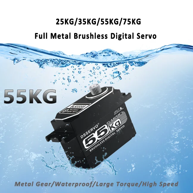 1xBLS3355 Update Servo 25KG 35KG 55KG 75KG Full Metal casing Digital Servo Baja Servo Waterproof Servo for Baja Cars