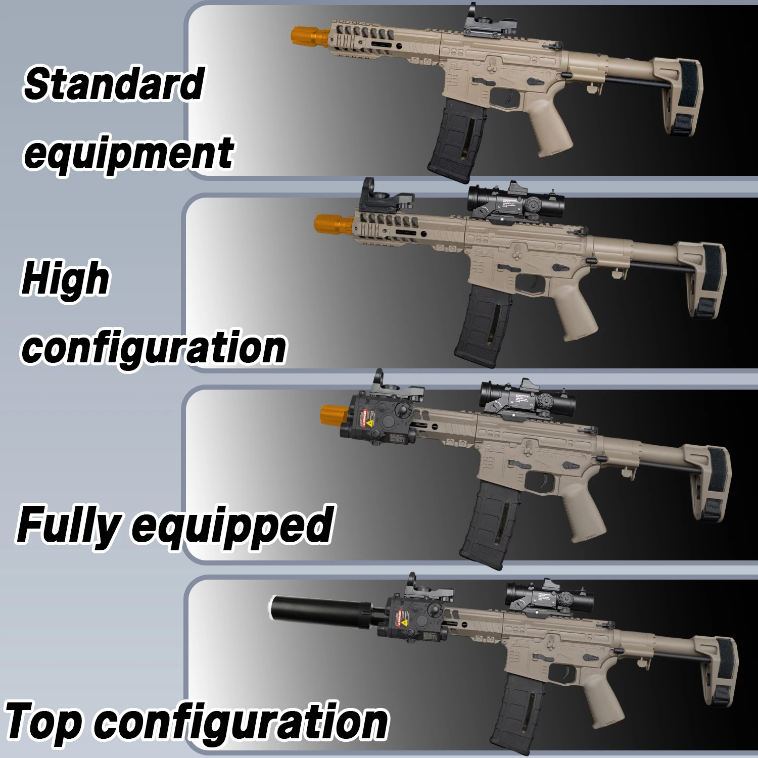 Nylon SLR Electric Gel Ball Blasting Toy Gun, Automatic Splash Ball Launcher, Suitable for Outdoor Shooting Games [No Ammo]