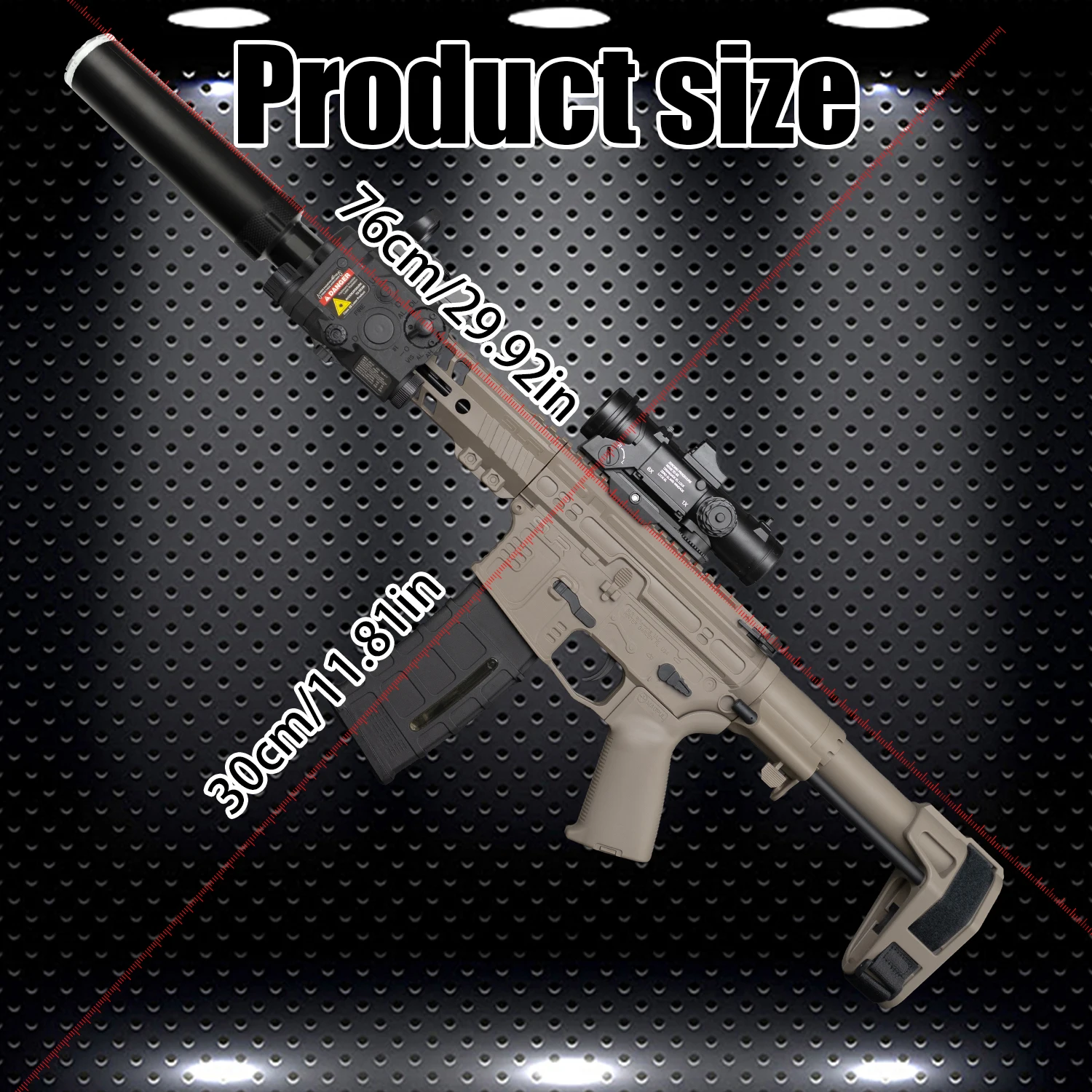 Nylon SLR Electric Gel Ball Blasting Toy Gun, Automatic Splash Ball Launcher, Suitable for Outdoor Shooting Games [No Ammo]