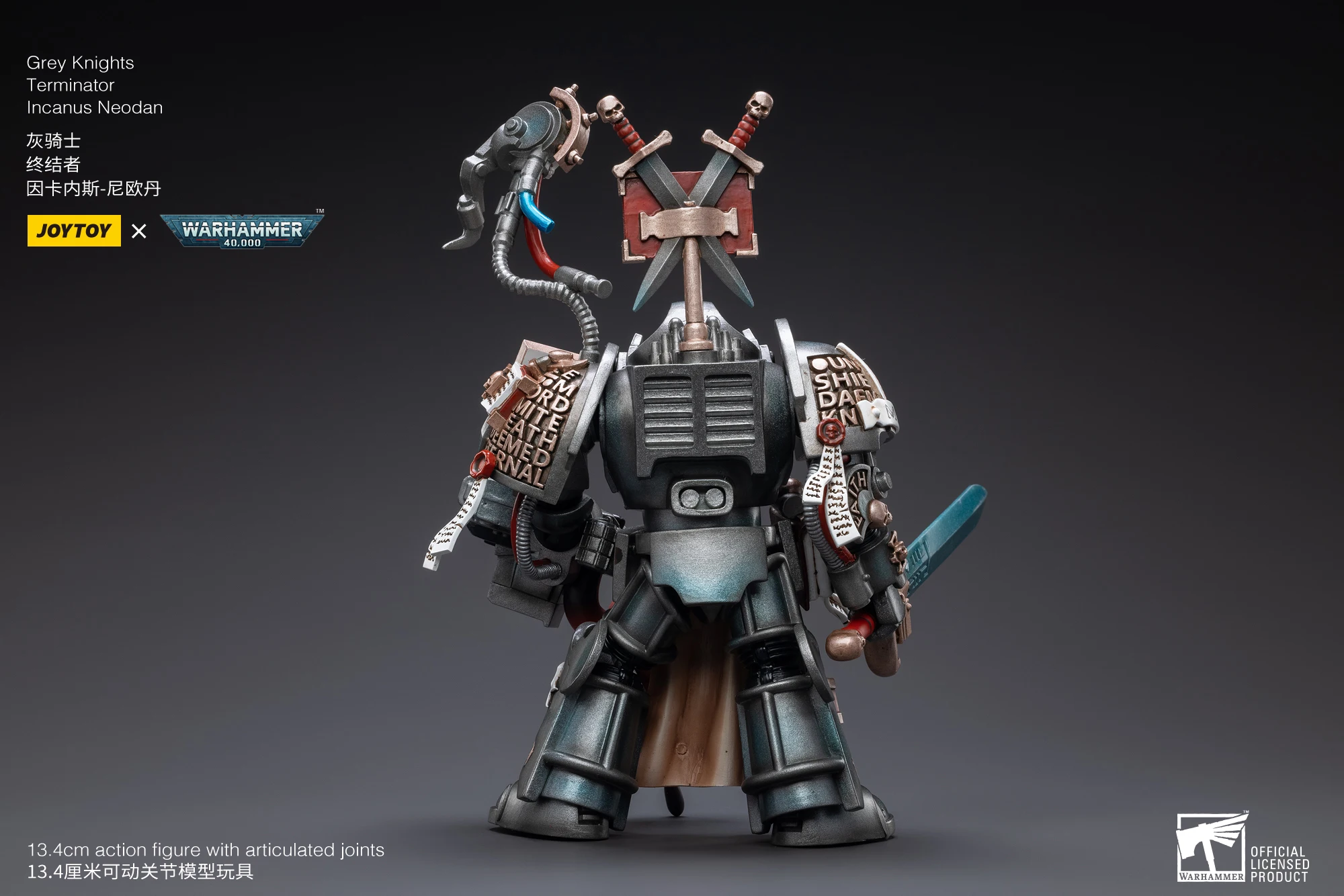 JOYTOY Warhammer 40,000 1/18 Action Figures Grey Knights Castellan Crowe Grey Knights Terminator Caddon Vibova