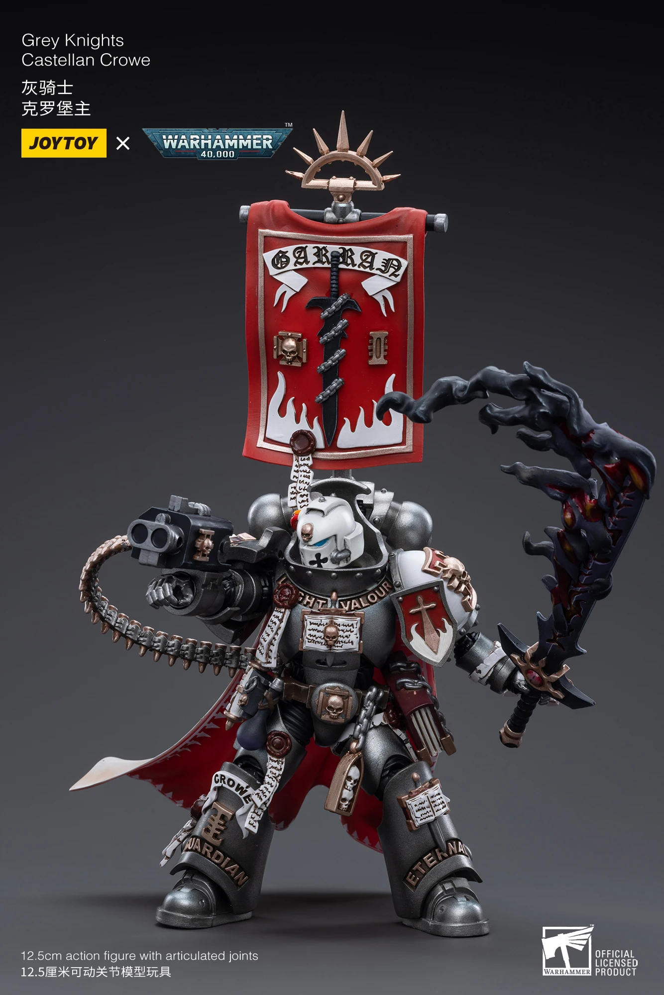 JOYTOY Warhammer 40,000 1/18 Action Figures Grey Knights Castellan Crowe Grey Knights Terminator Caddon Vibova