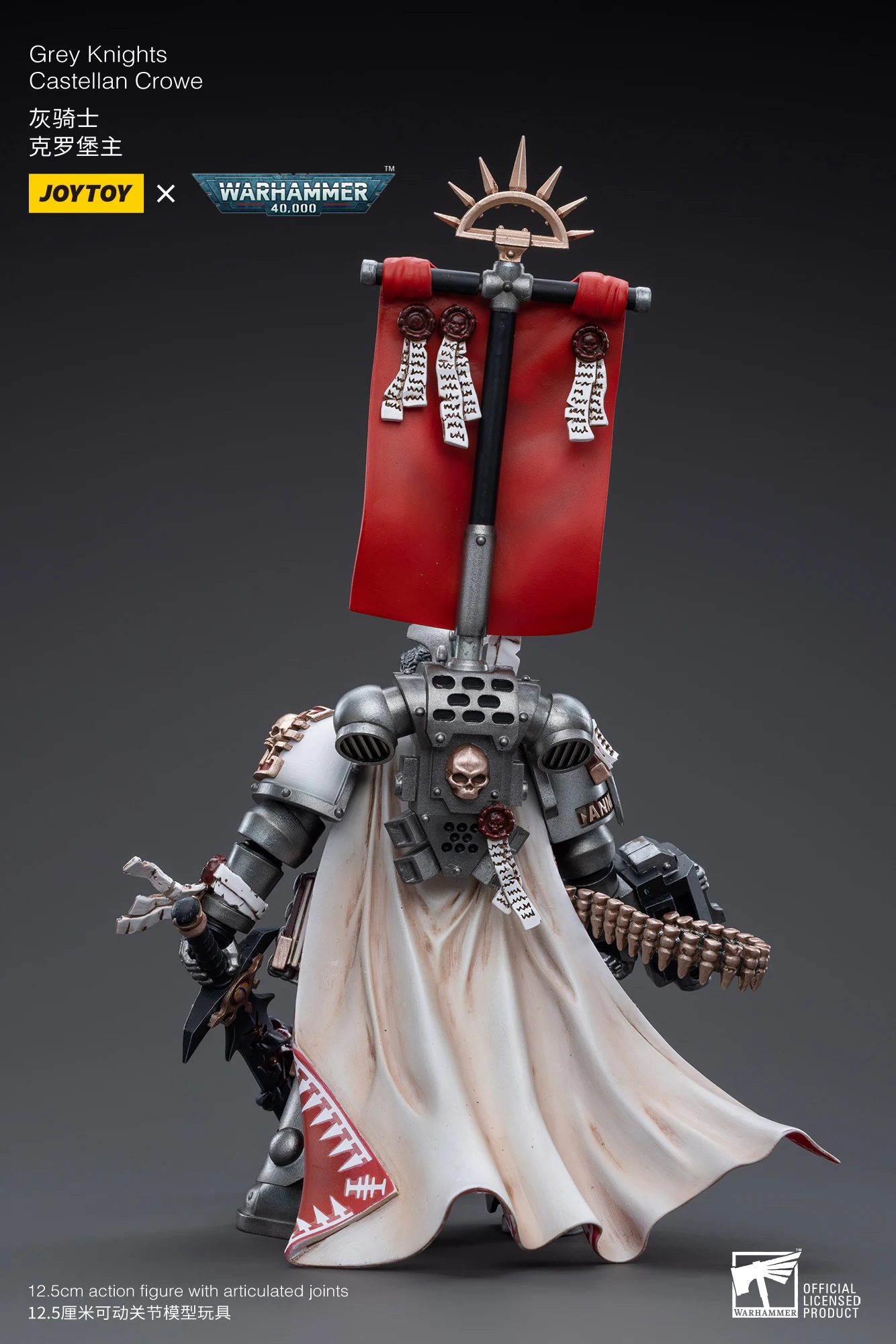 JOYTOY Warhammer 40,000 1/18 Action Figures Grey Knights Castellan Crowe Grey Knights Terminator Caddon Vibova