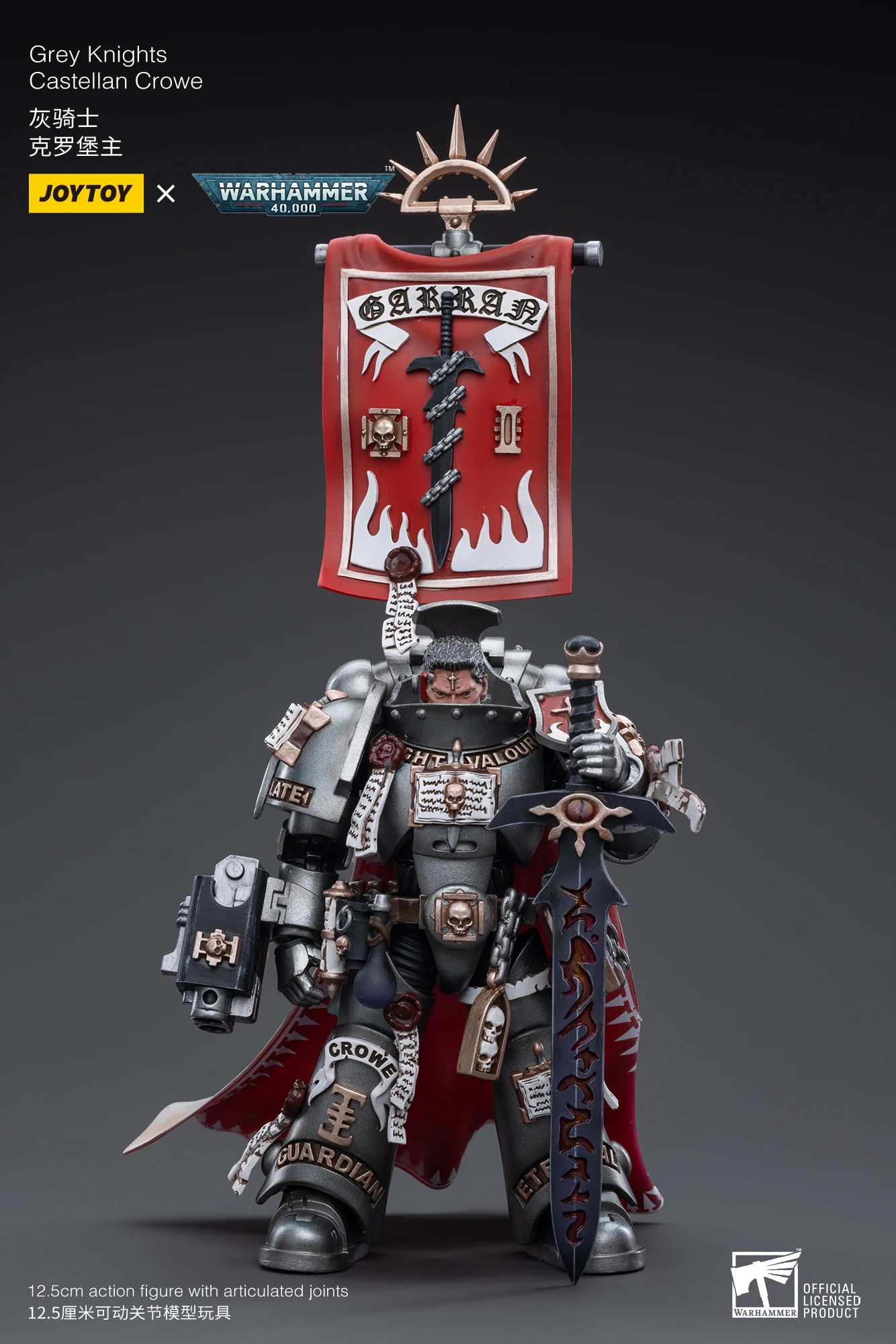 JOYTOY Warhammer 40,000 1/18 Action Figures Grey Knights Castellan Crowe Grey Knights Terminator Caddon Vibova