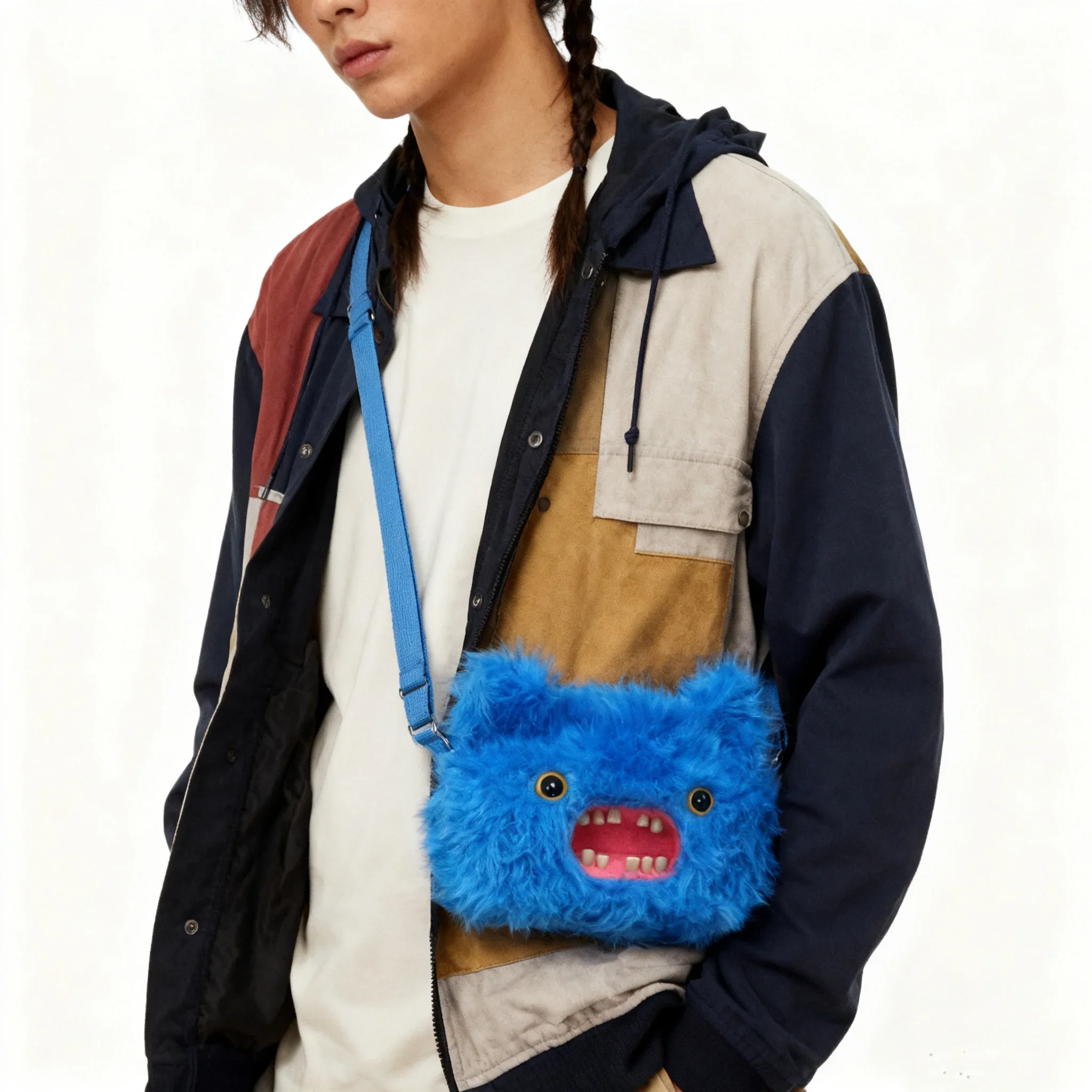 Fugglers Ugly Tooth Monster Fluffy Crossbody Bags Cute Fugg Plush Purse Shoulder Backpack Wallet Girls Boys Cartoon Animal 22CM