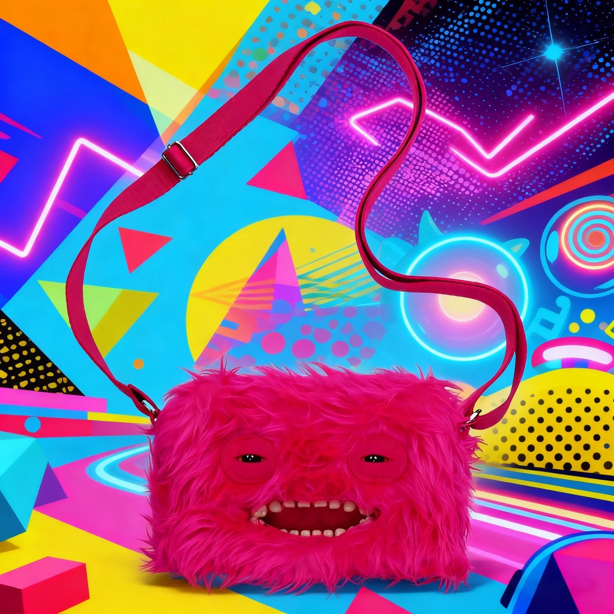 Fugglers Ugly Tooth Monster Fluffy Crossbody Bags Cute Fugg Plush Purse Shoulder Backpack Wallet Girls Boys Cartoon Animal 22CM