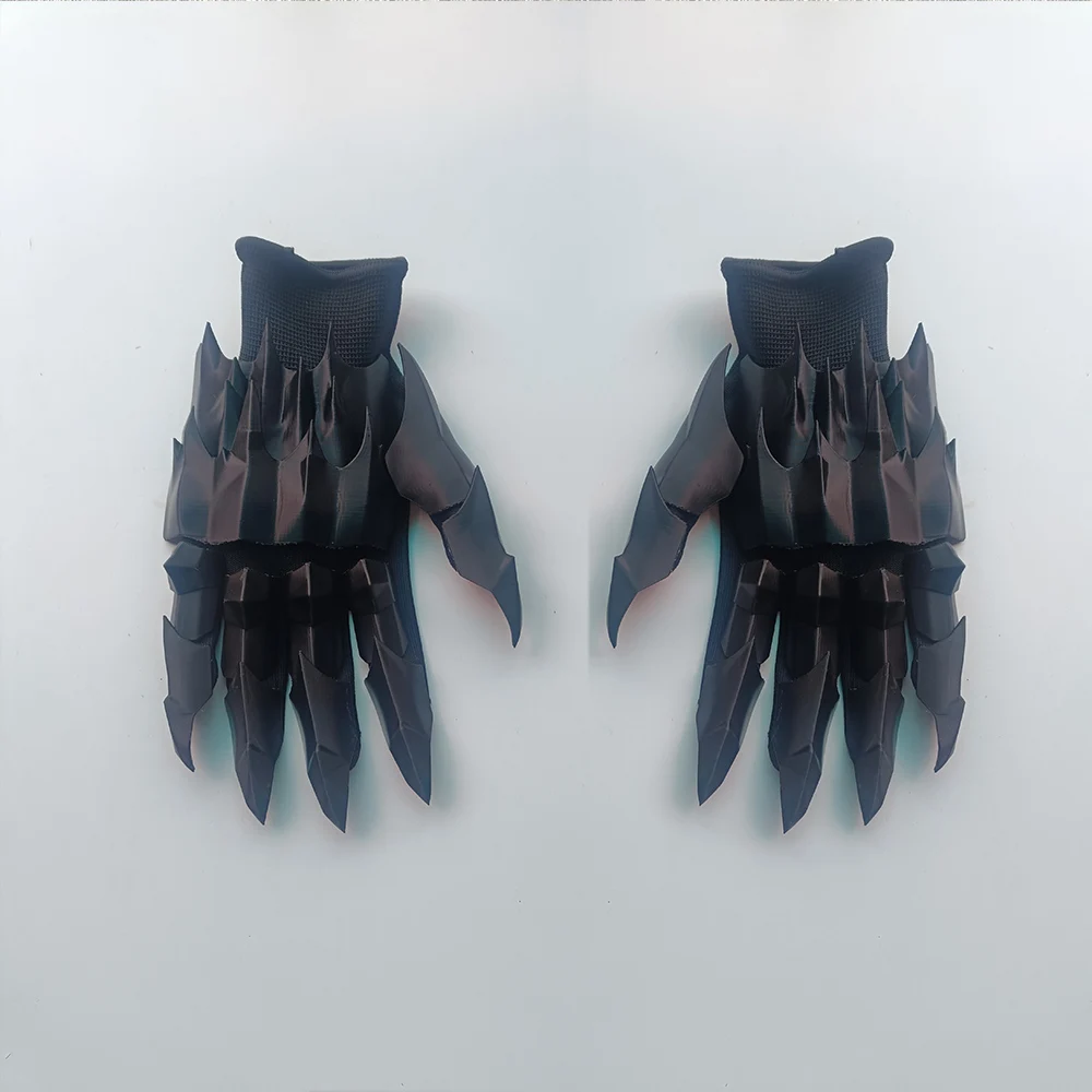 3D Printing Plastic Knight Hand Armor Long Gloves Sci-fi Mechanical Cosplay Costumec Collectible Model Adult Girls Boy Toy Gifts