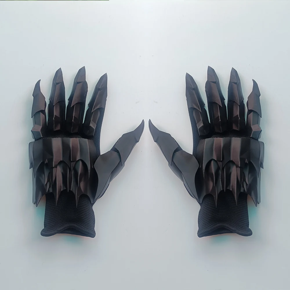 3D Printing Plastic Knight Hand Armor Long Gloves Sci-fi Mechanical Cosplay Costumec Collectible Model Adult Girls Boy Toy Gifts