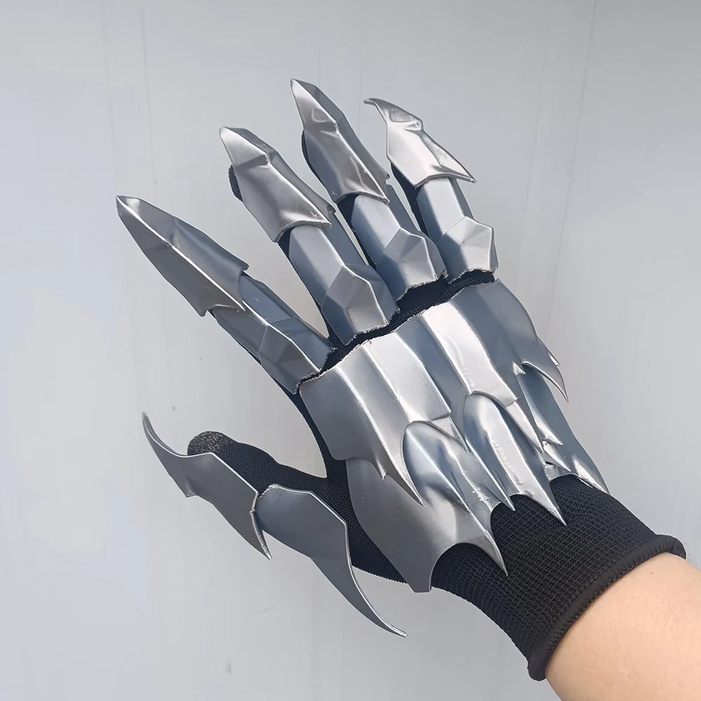3D Printing Plastic Knight Hand Armor Long Gloves Sci-fi Mechanical Cosplay Costumec Collectible Model Adult Girls Boy Toy Gifts
