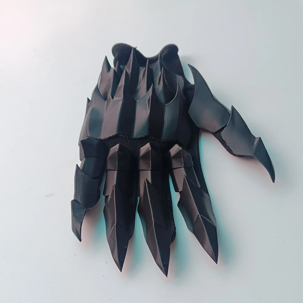 3D Printing Plastic Knight Hand Armor Long Gloves Sci-fi Mechanical Cosplay Costumec Collectible Model Adult Girls Boy Toy Gifts