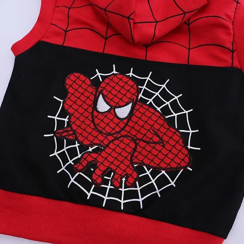 Movie Peripheral Marvels Superhero 3pcs/set Costume Autumn Sleeveless Hooded Vest T-shirt Pant Tracksuit Outfits Birthday Gift